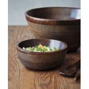 Ridge Dark Bowl Mango Wood Serving